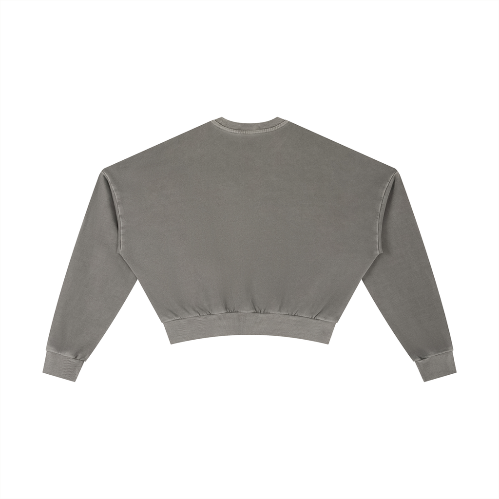 Vi Vo Vi Women's Vintage Washed Cropped Sweatshirt