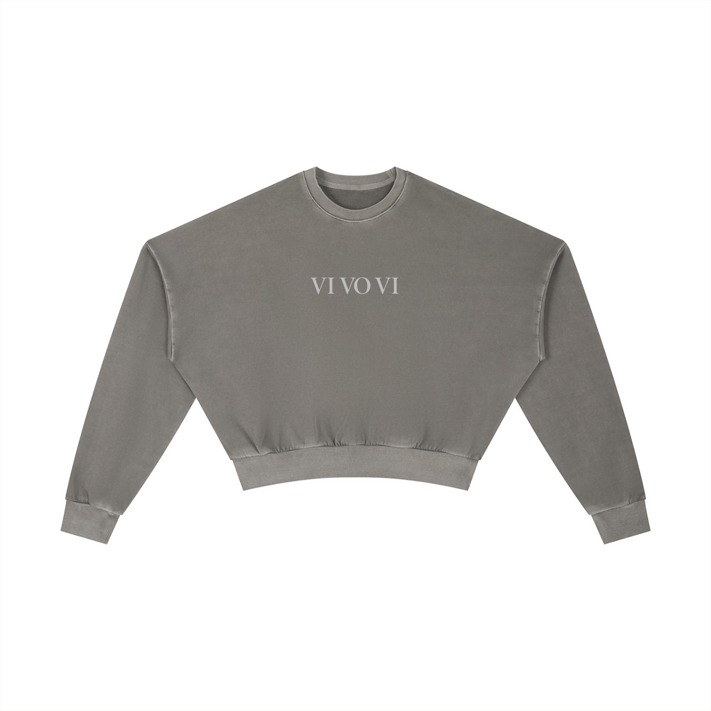 Vi Vo Vi Women's Vintage Washed Cropped Sweatshirt