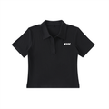 VIM Women's Bodycon Short Sleeve Polo Shirt