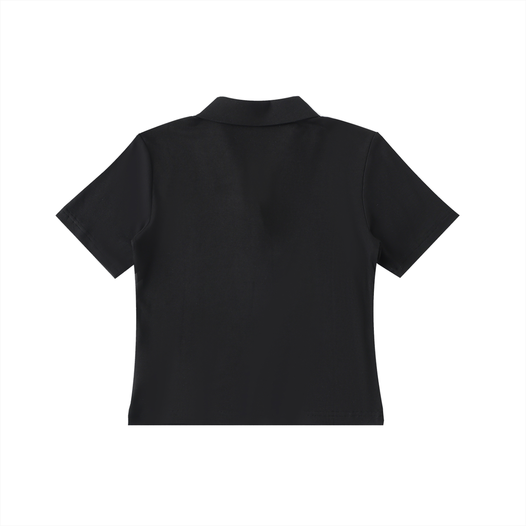 VIM Women's Bodycon Short Sleeve Polo Shirt