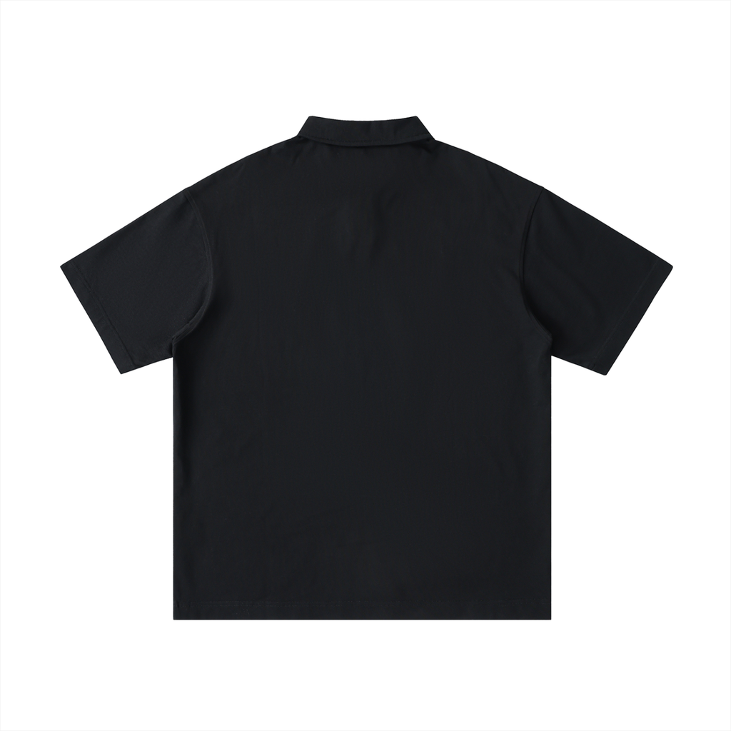 VIM Loose Cotton Short-Sleeve Polo Shirt