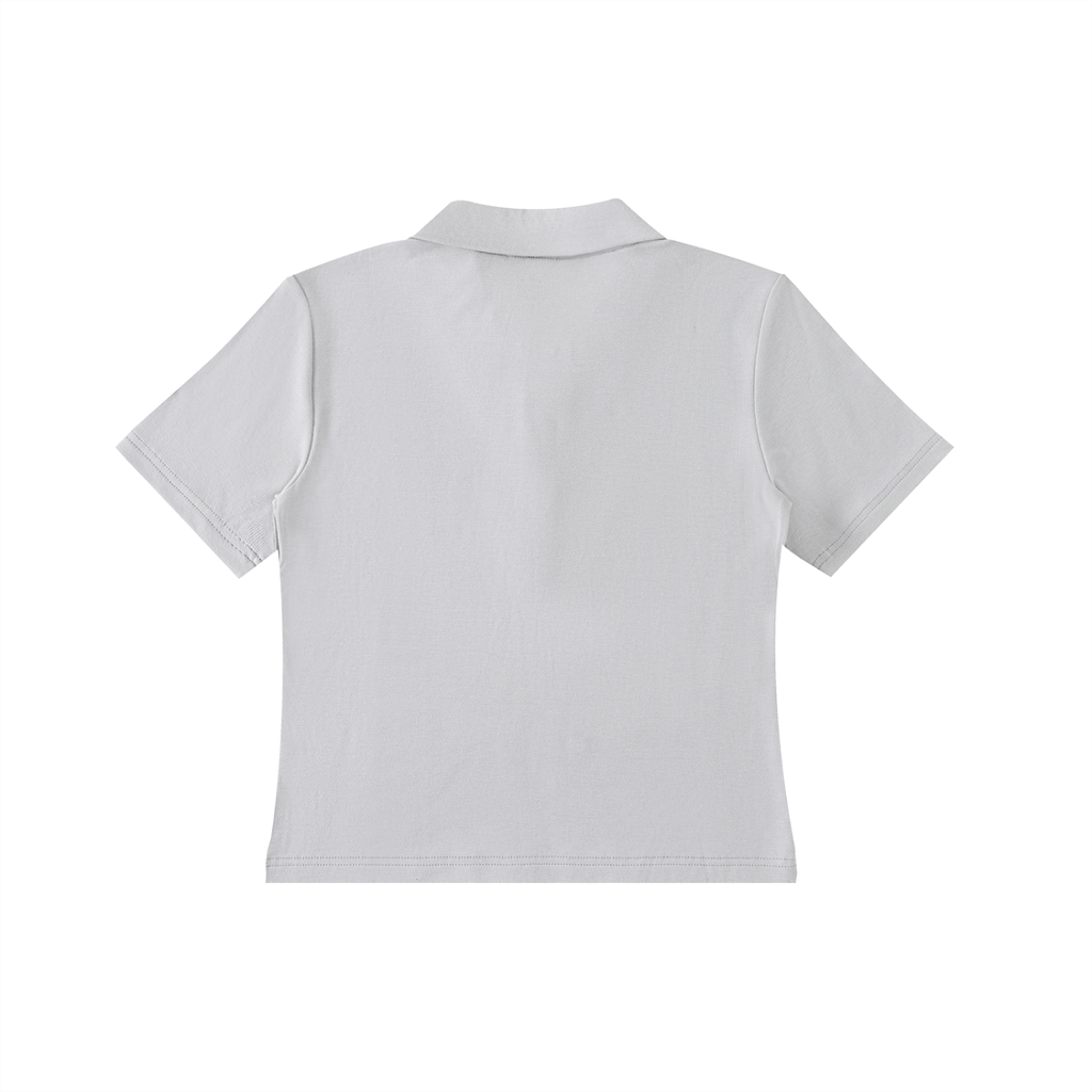 VIM Women's Bodycon Short Sleeve Polo Shirt