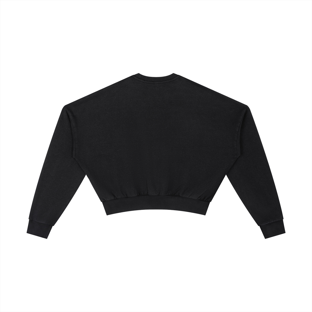Vi Vo Vi Women's Vintage Washed Cropped Sweatshirt