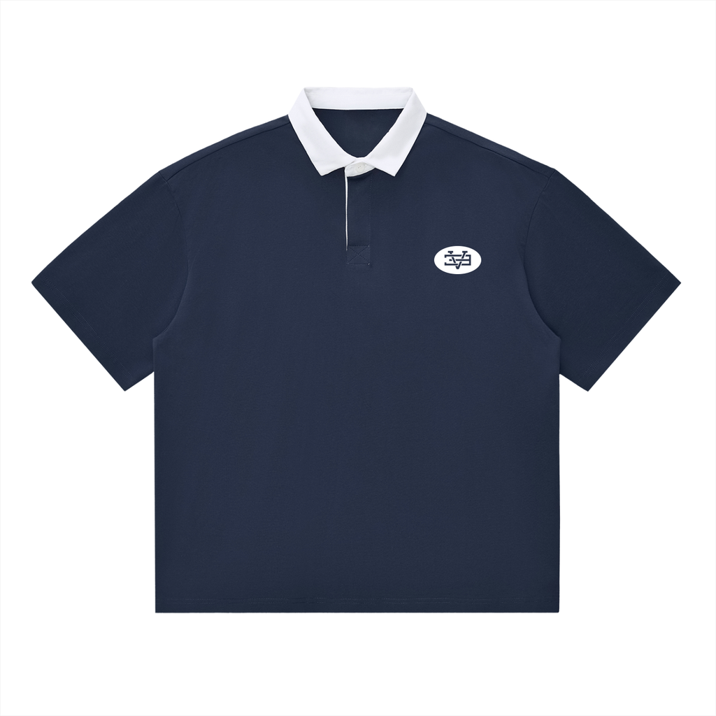Sporty Logo Essential Contrast Polo Shirt