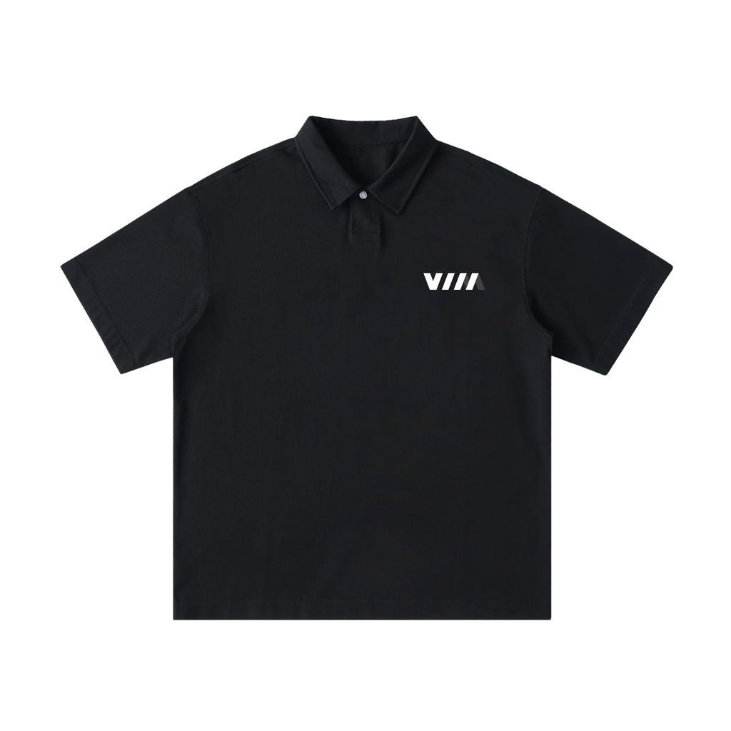 VIM Loose Cotton Short-Sleeve Polo Shirt